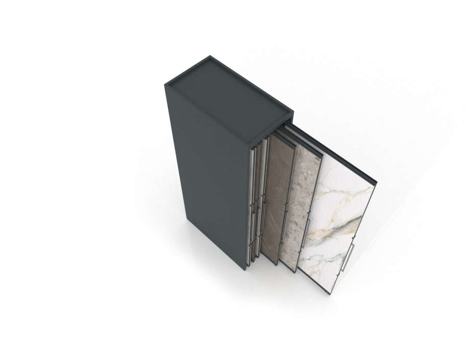 Expositor corredero para azulejos de gran formato Denver 2800/12 Antracita