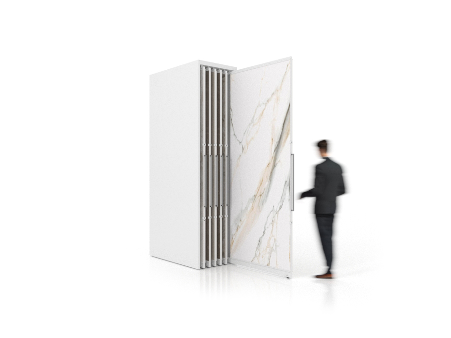 Expositor corredero para azulejos de gran formato Denver 2800/12 Blanco