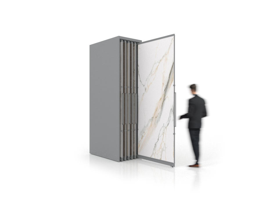 Expositor corredero para azulejos de gran formato Denver 2800/12 Plata