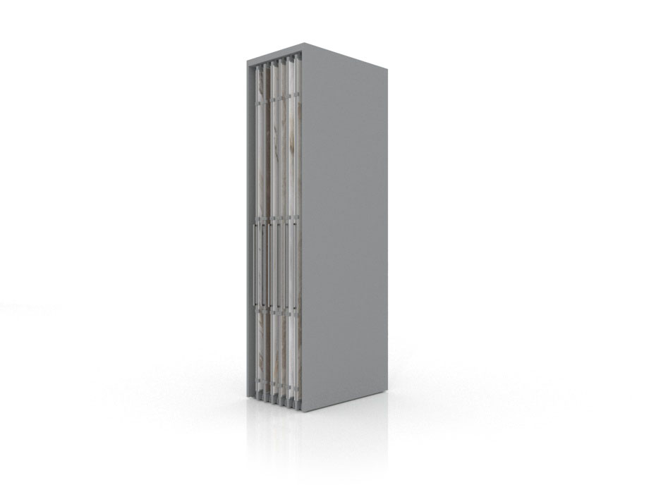Expositor corredero para azulejos de gran formato Denver 3000/12 Plata