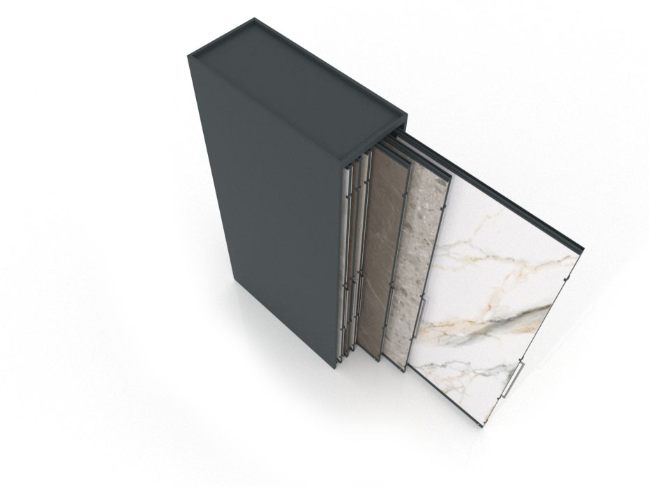Expositor corredero para azulejos de gran formato Denver 3200/12 Antracita