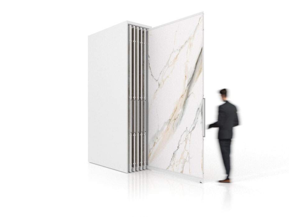Expositor corredero para azulejos de gran formato Denver 3200/12 Blanco