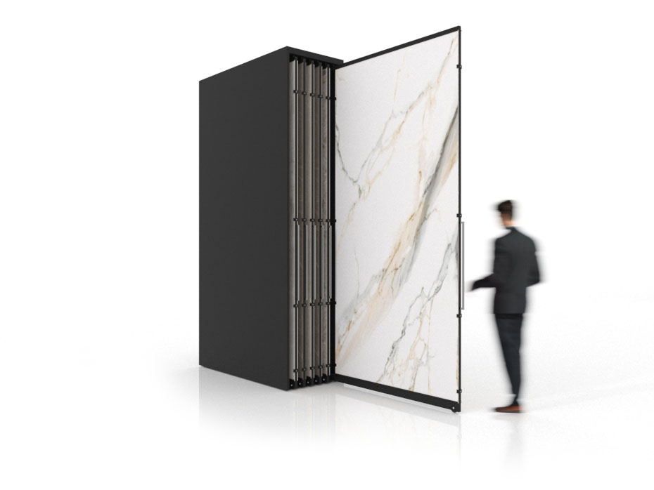 Expositor corredero para azulejos de gran formato Denver 3200/12 Negro