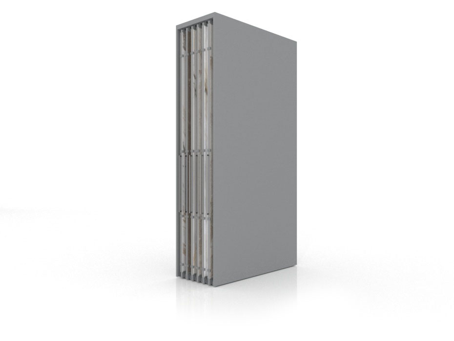 Expositor corredero para azulejos de gran formato Denver 3200/12 Plata