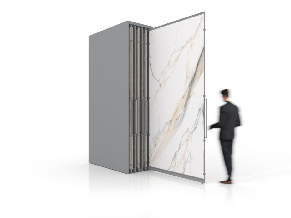 Expositor corredero para azulejos de gran formato Denver 3200/12 Plata