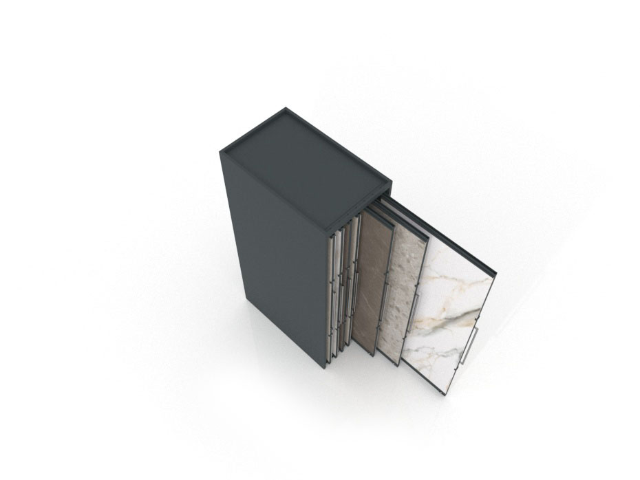 Expositor corredero para azulejos de gran formato Denver 2400/14 Antracita