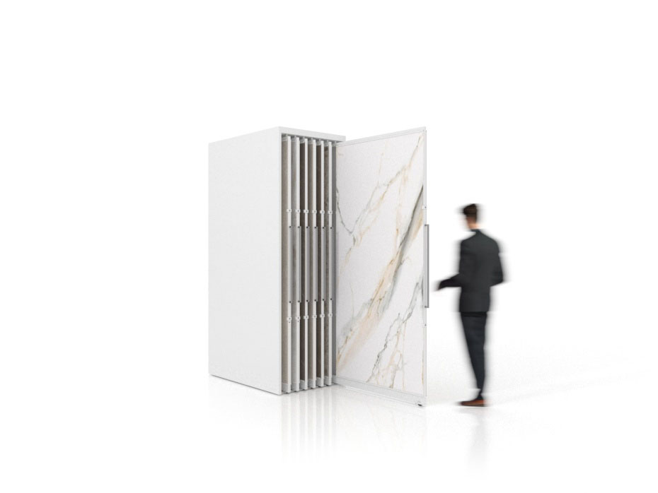 Expositor corredero para azulejos de gran formato Denver 2400/14 Blanco