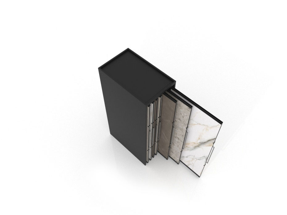 Expositor corredero para azulejos de gran formato Denver 2400/14 Negro