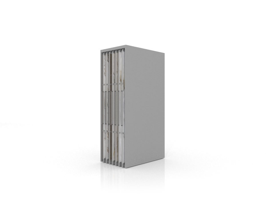 Expositor corredero para azulejos de gran formato Denver 2400/14 Plata