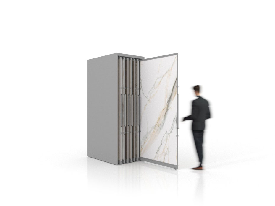 Expositor corredero para azulejos de gran formato Denver 2400/14 Plata