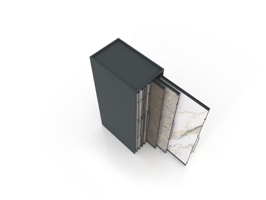 Expositor corredero para azulejos de gran formato Denver 2600/14 Antracita