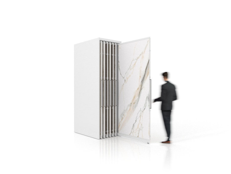 Expositor corredero para azulejos de gran formato Denver 2600/14 Blanco