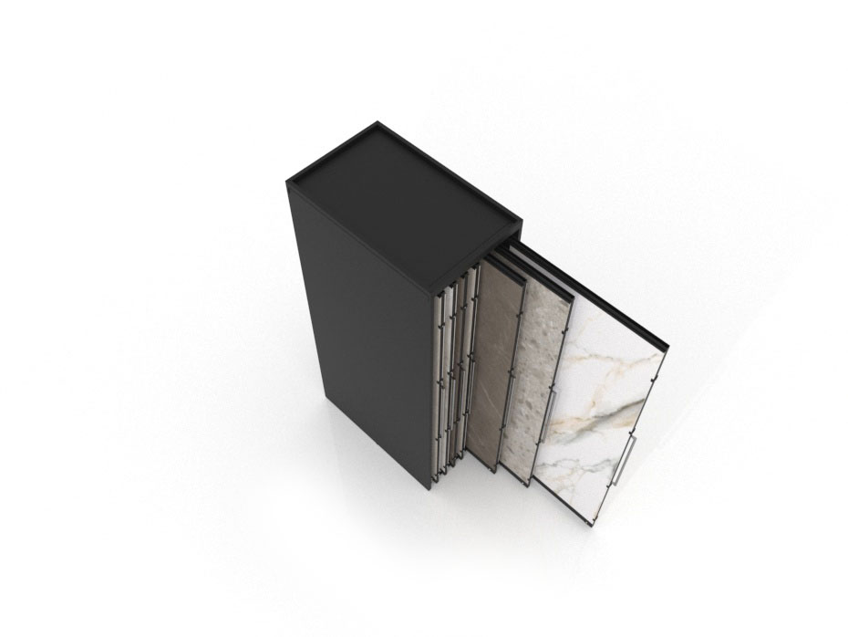 Expositor corredero para azulejos de gran formato Denver 2600/14 Negro