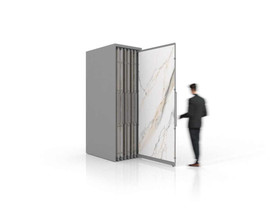 Expositor corredero para azulejos de gran formato Denver 2600/14 Plata