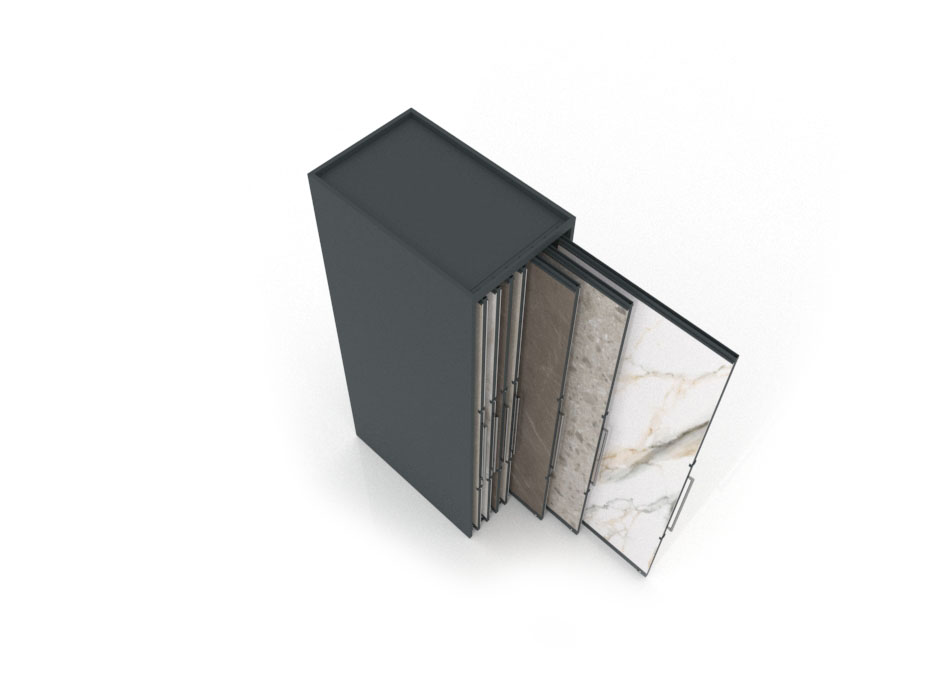 Expositor corredero para azulejos de gran formato Denver 2800/14 Antracita