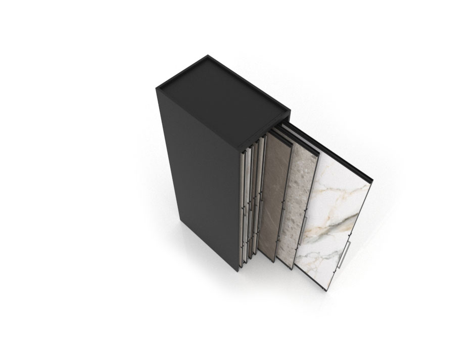 Expositor corredero para azulejos de gran formato Denver 2800/14 Negro