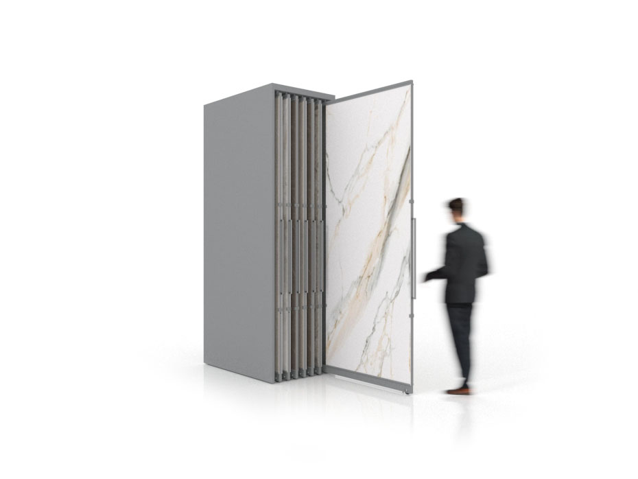 Expositor corredero para azulejos de gran formato Denver 2800/14 Plata