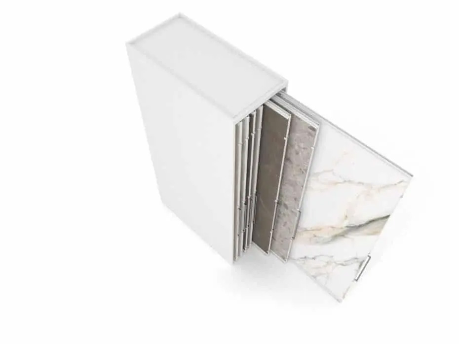 Expositor corredero para azulejos de gran formato Denver 3200/14 Blanco