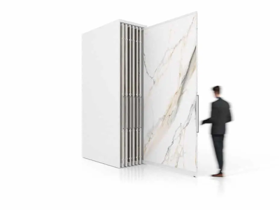 Expositor corredero para azulejos de gran formato Denver 3200/14 Blanco