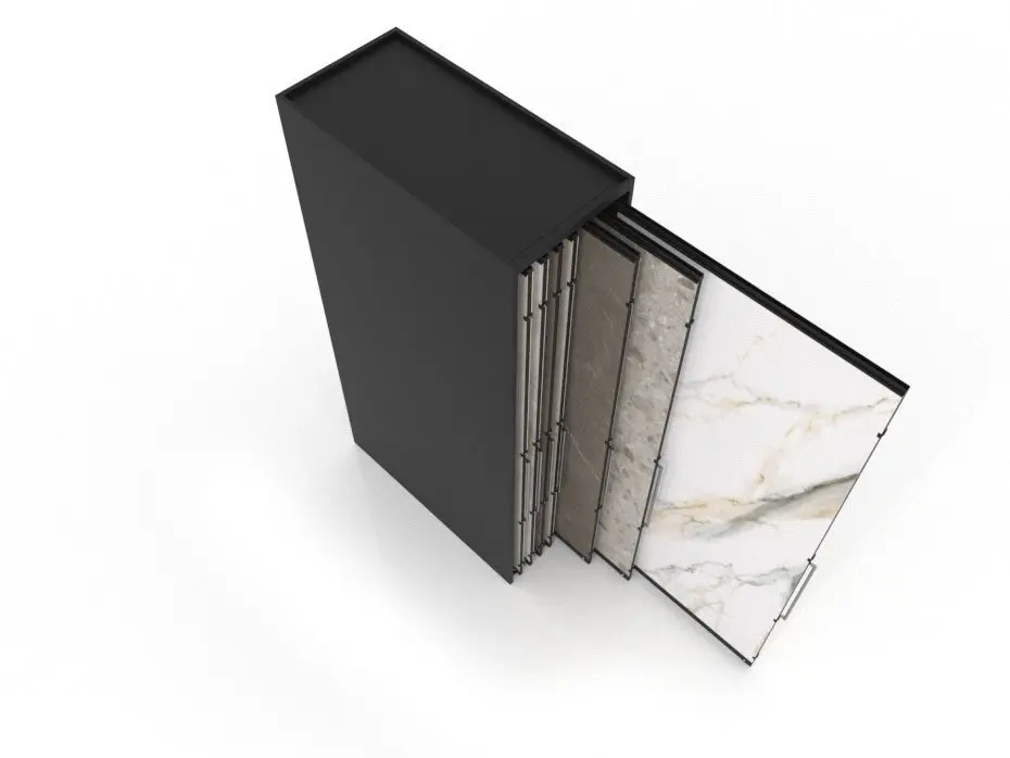 Expositor corredero para azulejos de gran formato Denver 3200/14 Negro