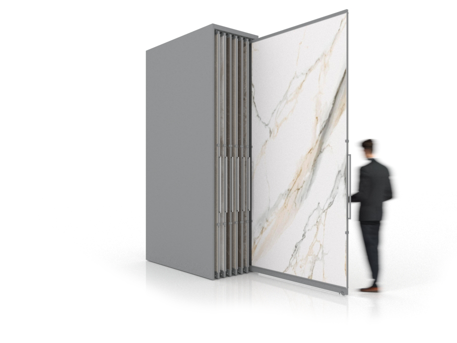 Expositor corredero para azulejos de gran formato Denver 3200/14 Plata