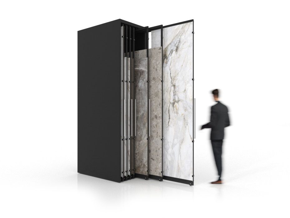 Expositor de azulejos multiformato Denver Polivalente negro 14 paneles