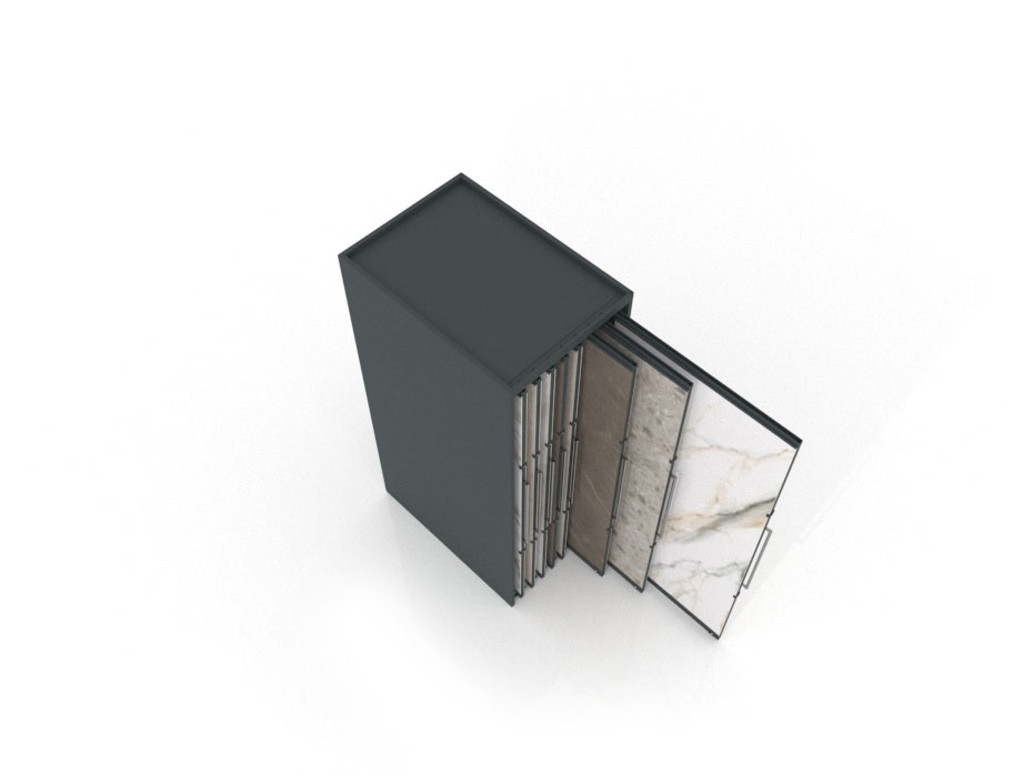 Expositor corredero para azulejos de gran formato Denver 2400/16 Antracita