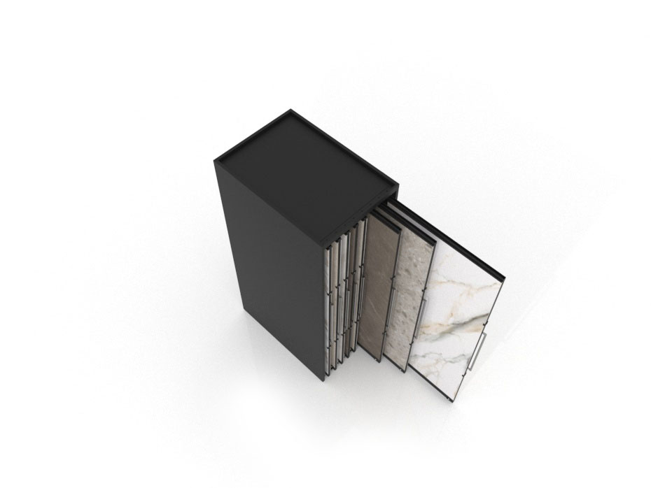 Expositor corredero para azulejos de gran formato Denver 2400/16 Negro