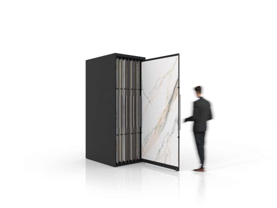 Expositor corredero para azulejos de gran formato Denver 2400/16 Negro