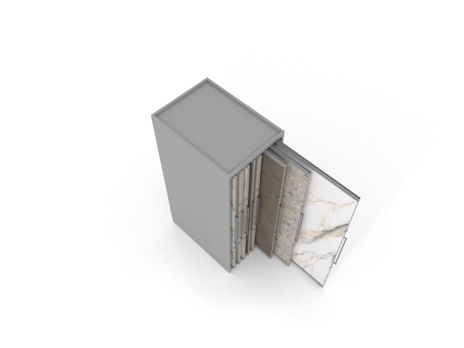 Expositor corredero para azulejos de gran formato Denver 2400/16 Plata