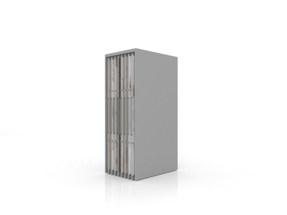 Expositor corredero para azulejos de gran formato Denver 2400/16 Plata