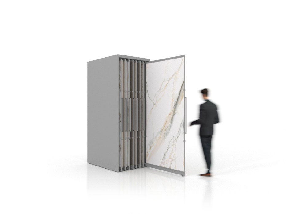 Expositor corredero para azulejos de gran formato Denver 2400/16 Plata