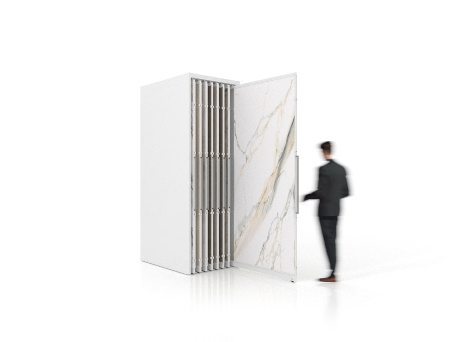 Expositor corredero para azulejos de gran formato Denver 2600/16 Blanco