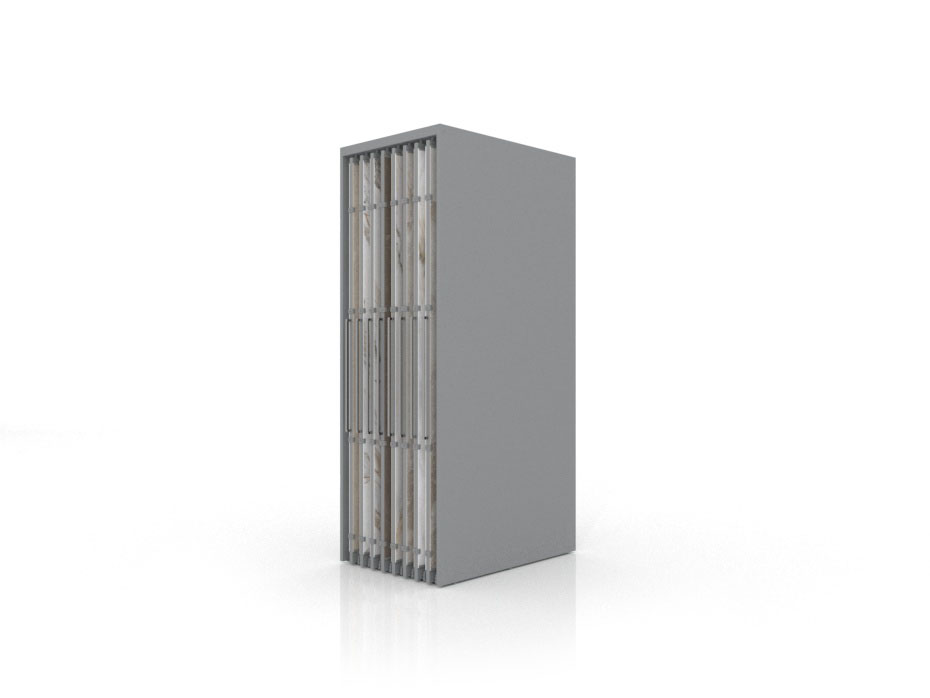 Expositor corredero para azulejos de gran formato Denver 2600/16 Plata
