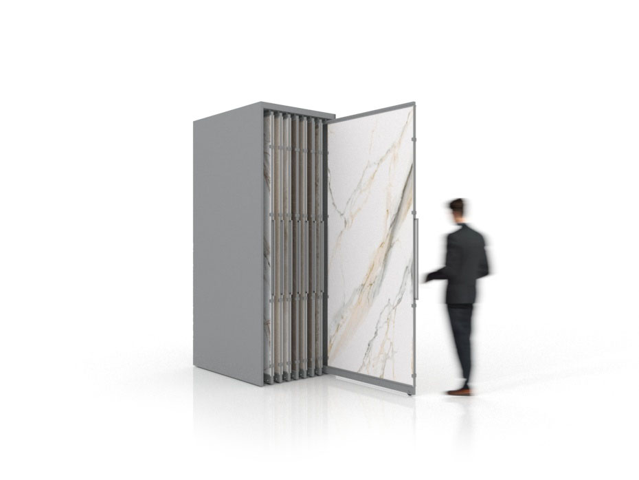 Expositor corredero para azulejos de gran formato Denver 2600/16 Plata