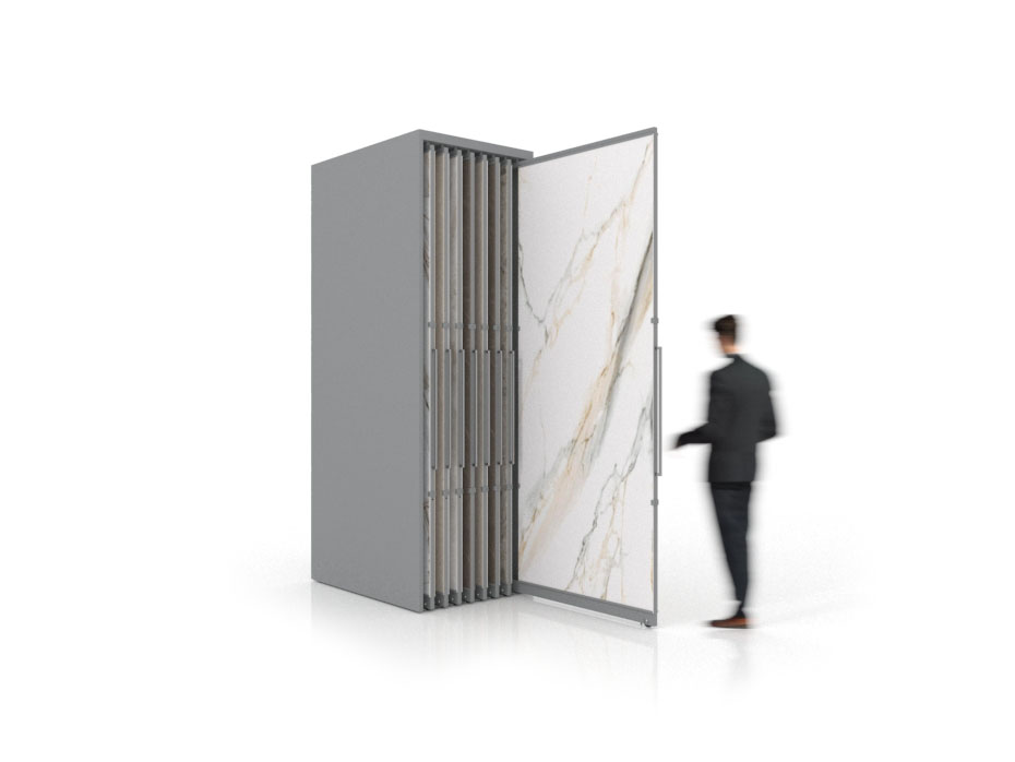 Expositor corredero para azulejos de gran formato Denver 2800/16 Plata