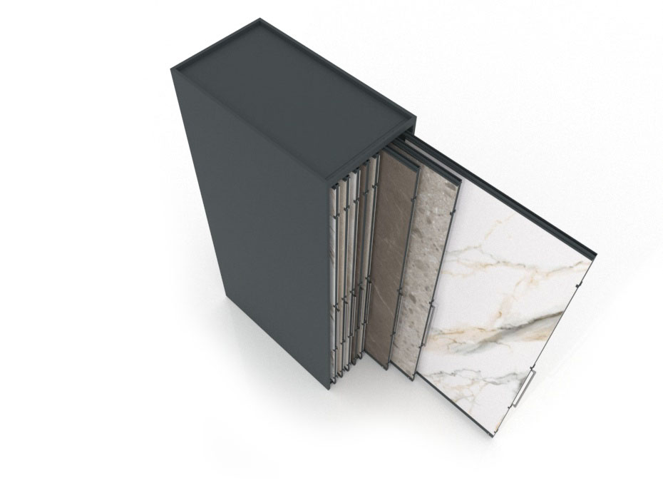Expositor corredero para azulejos de gran formato Denver 3200/16 Antracita