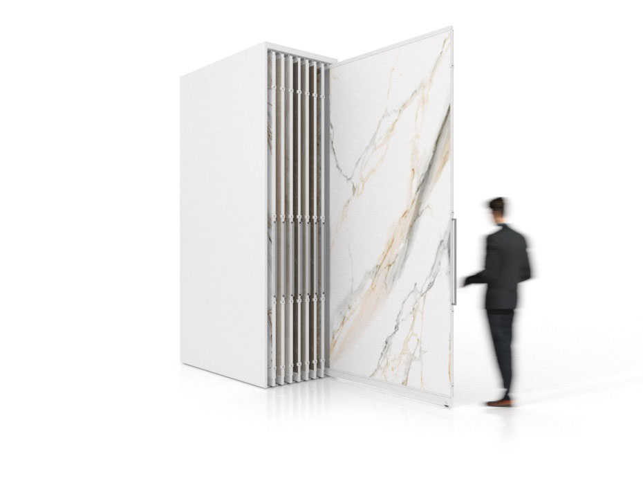 Expositor corredero para azulejos de gran formato Denver 3200/16 Blanco