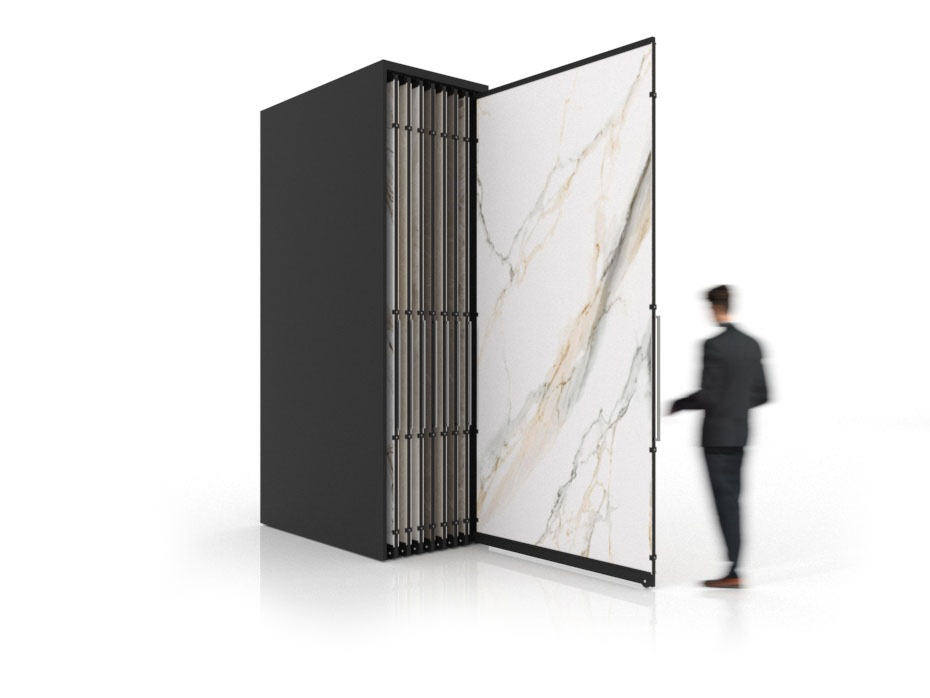 Expositor corredero para azulejos de gran formato Denver 3200/16 Negro