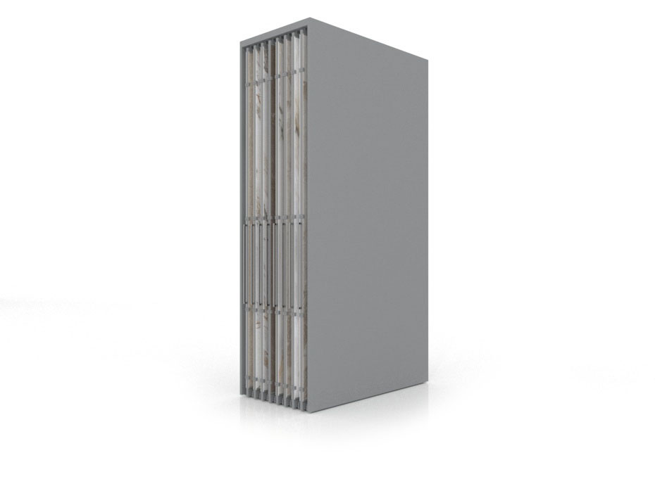 Expositor corredero para azulejos de gran formato Denver 3200/16 Plata