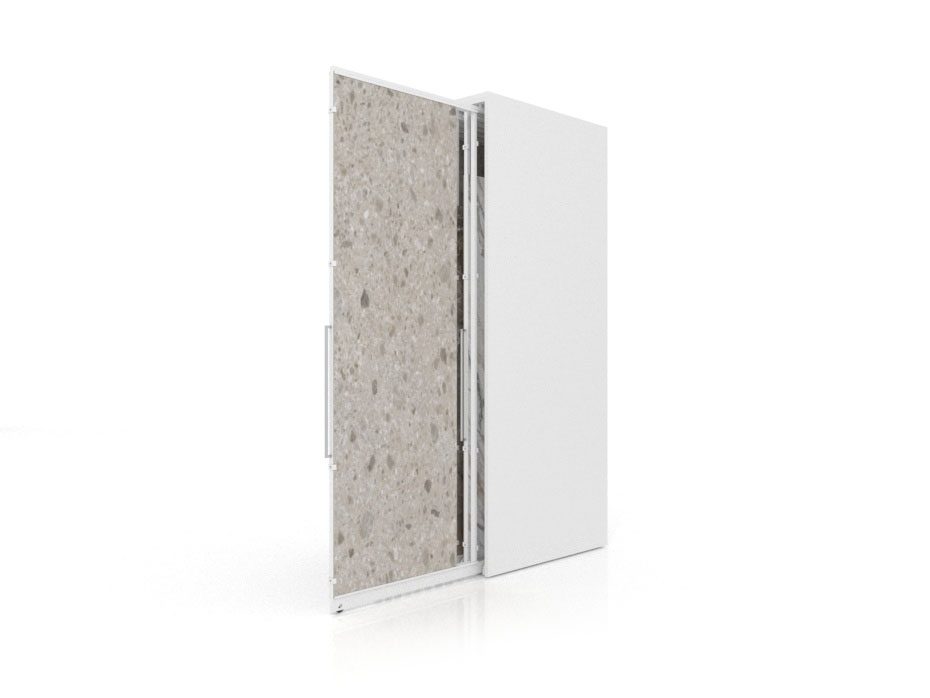 Expositor para azulejos multiformato Denver Polivalente Blanco 16 lateral