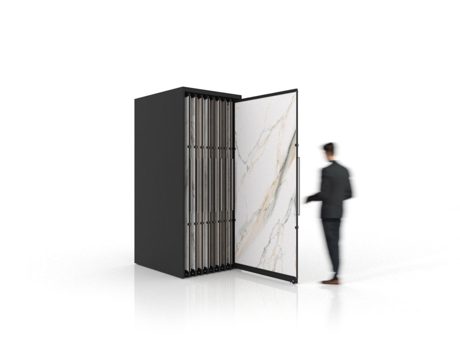 Expositor corredero para azulejos de gran formato Denver 2400/18 Negro