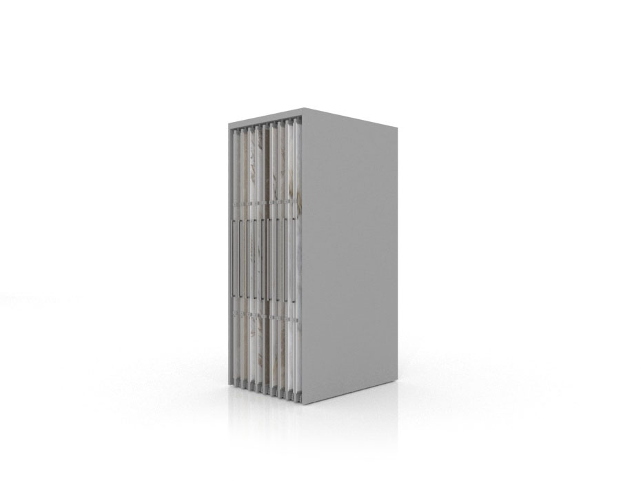 Expositor corredero para azulejos de gran formato Denver 2400/18 Plata