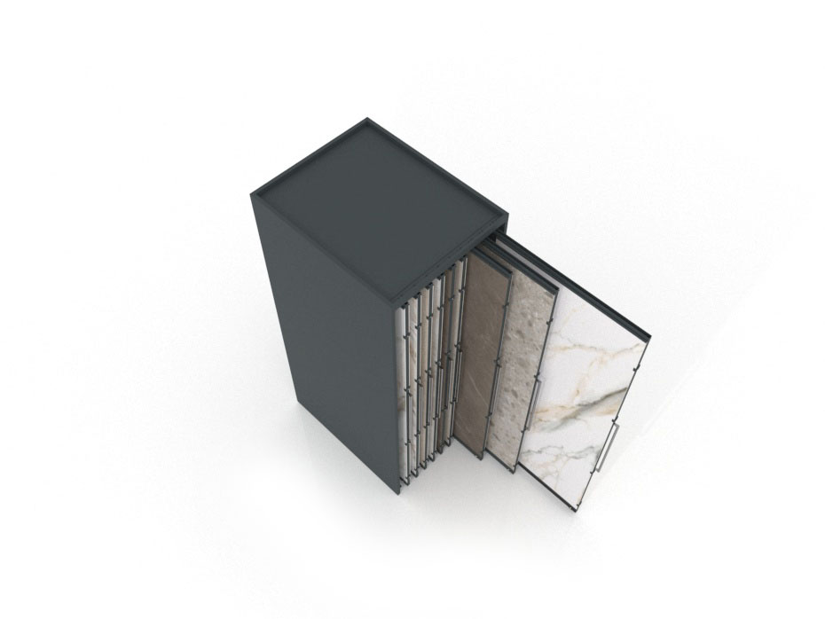 Expositor corredero para azulejos de gran formato Denver 2600/18 Antracita