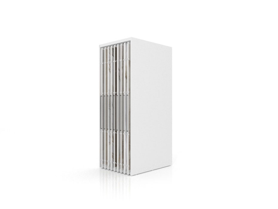 Expositor corredero para azulejos de gran formato Denver 2600/18 Blanco
