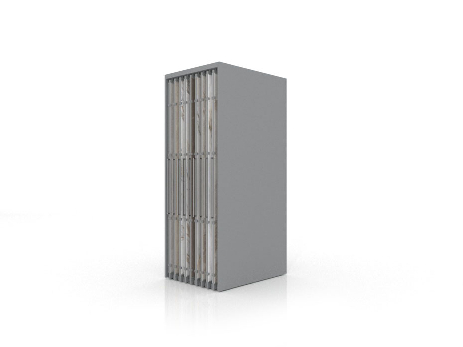 Expositor corredero para azulejos de gran formato Denver 2600/18 Plata