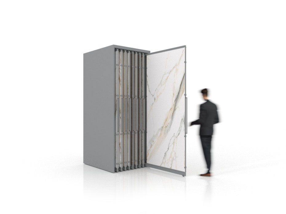 Expositor corredero para azulejos de gran formato Denver 2600/18 Plata