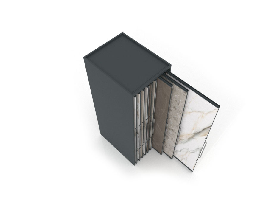Expositor corredero para azulejos de gran formato Denver 2800/18 Antracita