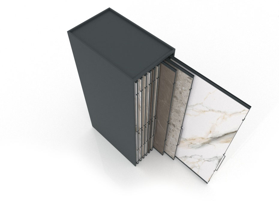 Expositor corredero para azulejos de gran formato Denver 3200/18 Antracita