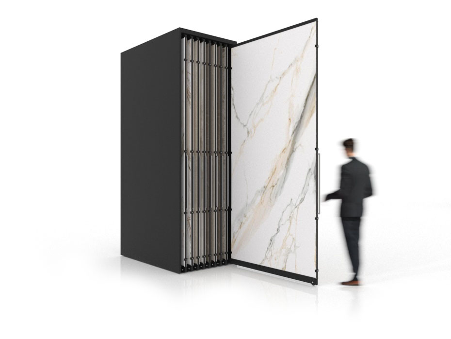 Expositor corredero para azulejos de gran formato Denver 3200/18 Negro